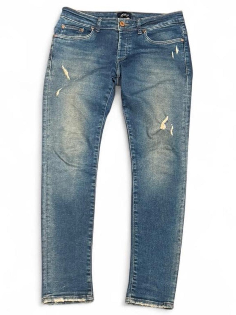Levi's Made & Crafted Faded Distressed Slim Tapered Jeans